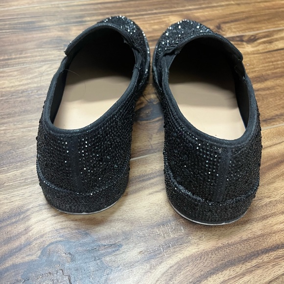 INC Sz 7 Lenna Black Bling Slip-On Heat Set Stone Embellished Sneakers - Picture 7 of 14